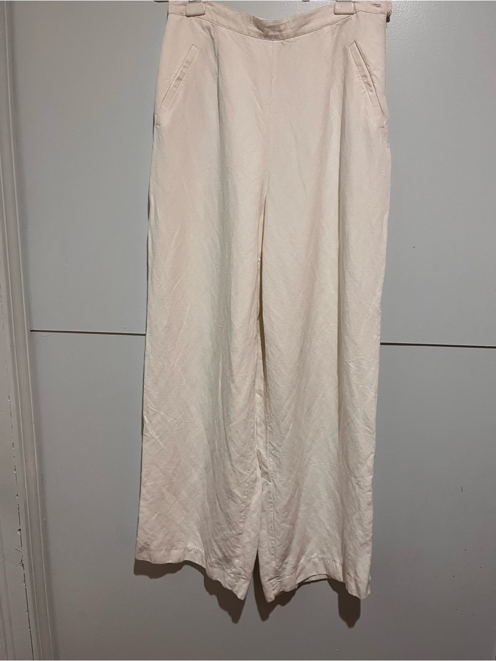 Vintage KOOKAY Linen Blend Pants Wide Leg Made in France size 40/medium